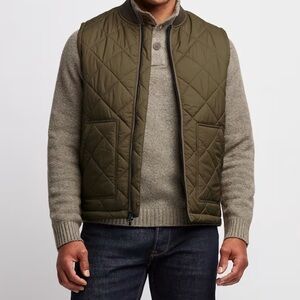 Men's Olive Quilted Vest